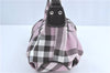 Authentic BURBERRY BLUE LABEL Check Shoulder Hand Bag Canvas Leather Pink J1355