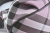 Authentic BURBERRY BLUE LABEL Check Shoulder Hand Bag Canvas Leather Pink J1355
