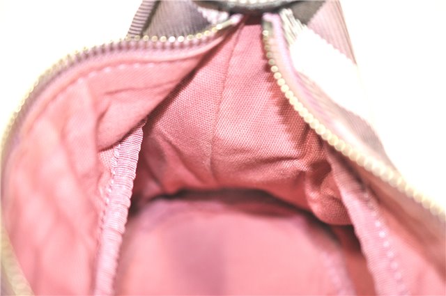 Authentic BURBERRY BLUE LABEL Check Shoulder Hand Bag Canvas Leather Pink J1355