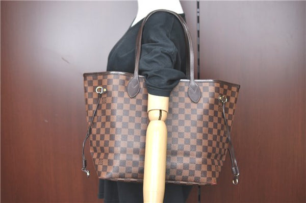 Authentic Louis Vuitton Damier Neverfull MM Shoulder Tote Bag N41358 LV J1397