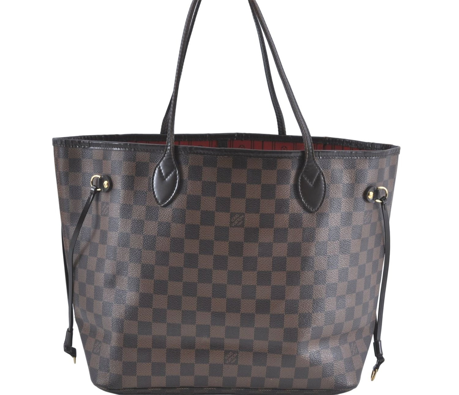 Authentic Louis Vuitton Damier Neverfull MM Shoulder Tote Bag N51105 LV J1420