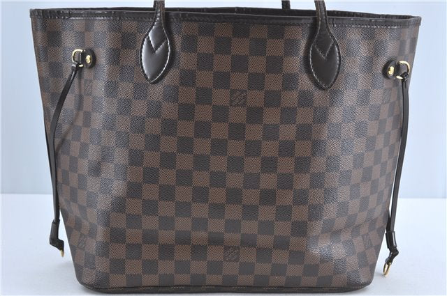 Authentic Louis Vuitton Damier Neverfull MM Shoulder Tote Bag N51105 LV J1420