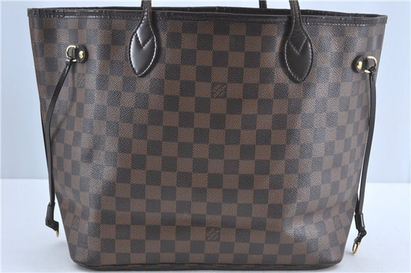 Authentic Louis Vuitton Damier Neverfull MM Shoulder Tote Bag N51105 LV J1420
