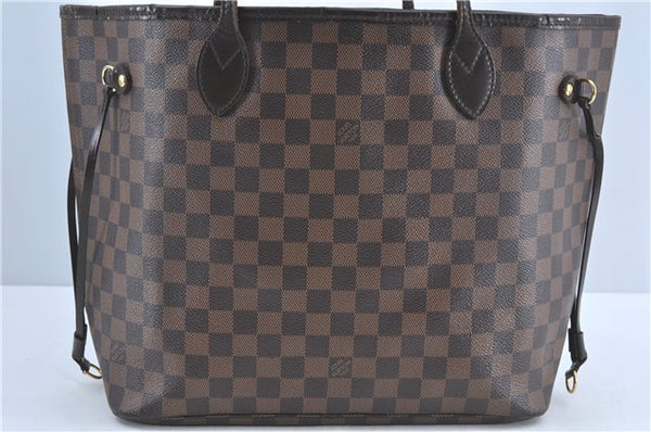 Authentic Louis Vuitton Damier Neverfull MM Shoulder Tote Bag N51105 LV J1420