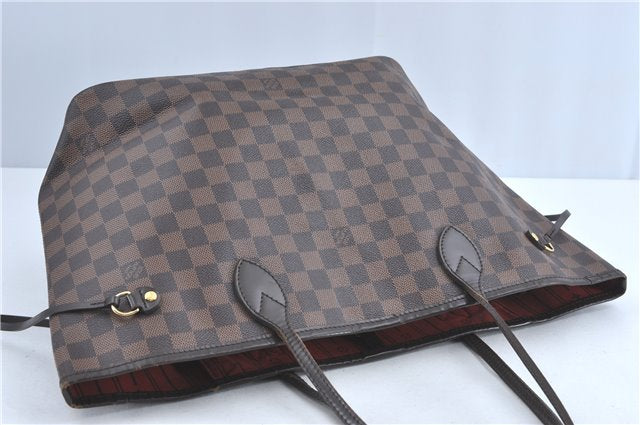 Authentic Louis Vuitton Damier Neverfull MM Shoulder Tote Bag N51105 LV J1420