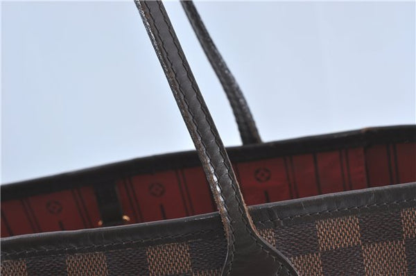 Authentic Louis Vuitton Damier Neverfull MM Shoulder Tote Bag N51105 LV J1420
