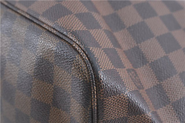 Authentic Louis Vuitton Damier Neverfull MM Shoulder Tote Bag N51105 LV J1420