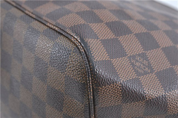 Authentic Louis Vuitton Damier Neverfull MM Shoulder Tote Bag N51105 LV J1420