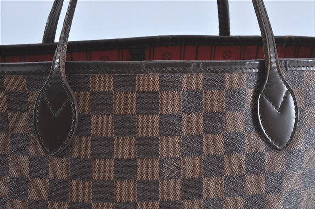 Authentic Louis Vuitton Damier Neverfull MM Shoulder Tote Bag N51105 LV J1420