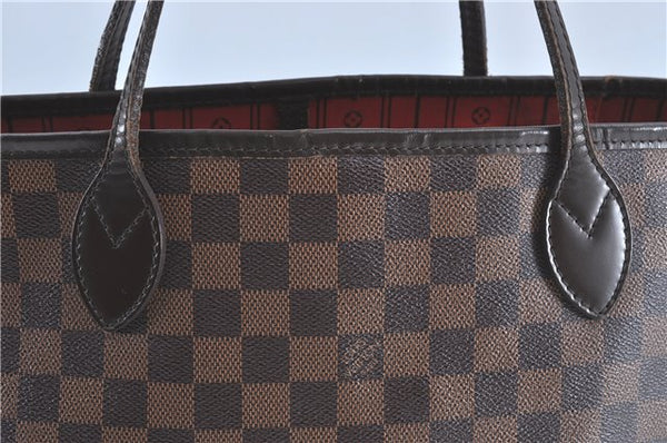 Authentic Louis Vuitton Damier Neverfull MM Shoulder Tote Bag N51105 LV J1420