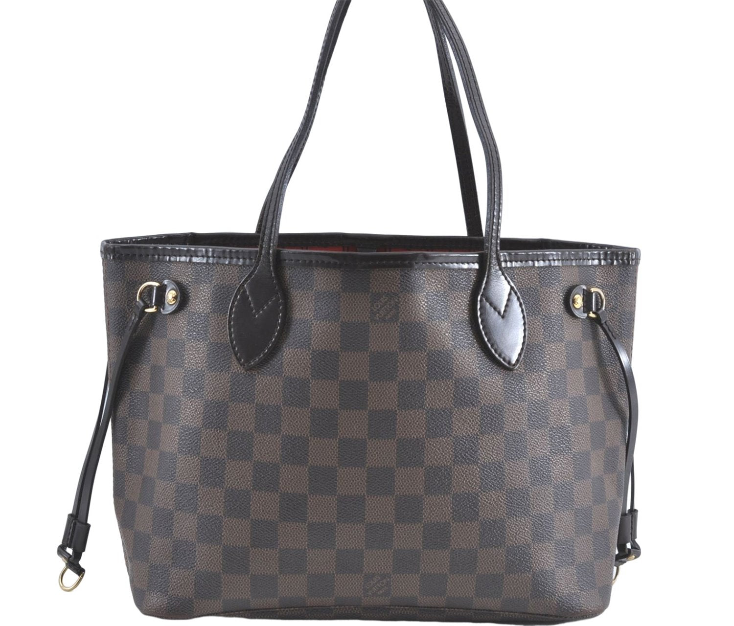Authentic Louis Vuitton Damier Neverfull PM Shoulder Tote Bag N51109 LV J1452