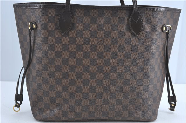 Authentic Louis Vuitton Damier Neverfull MM Shoulder Tote Bag N51105 LV J1455