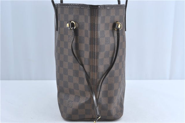 Authentic Louis Vuitton Damier Neverfull MM Shoulder Tote Bag N51105 LV J1455