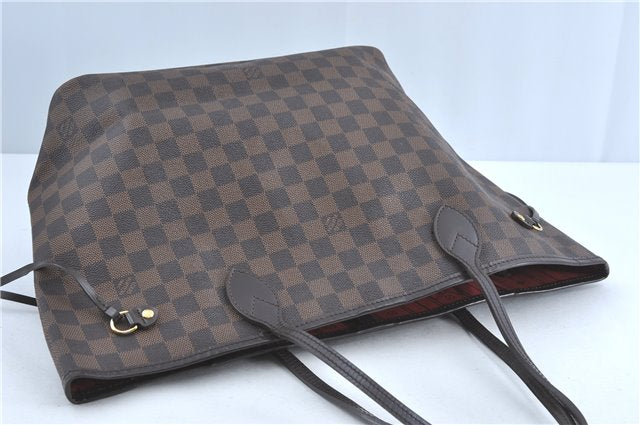 Authentic Louis Vuitton Damier Neverfull MM Shoulder Tote Bag N51105 LV J1455