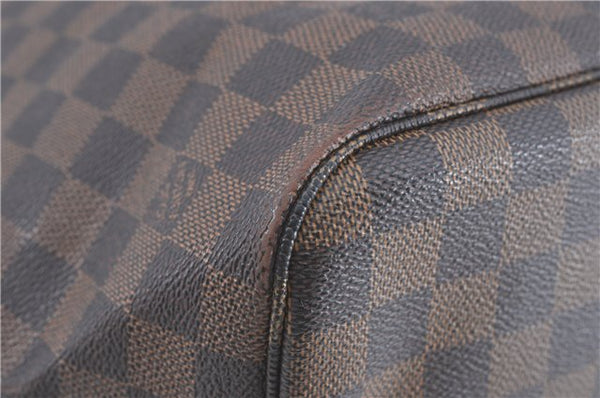 Authentic Louis Vuitton Damier Neverfull MM Shoulder Tote Bag N51105 LV J1455