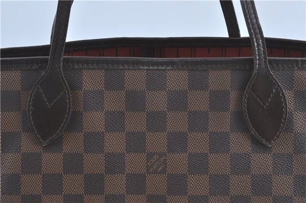 Authentic Louis Vuitton Damier Neverfull MM Shoulder Tote Bag N51105 LV J1455