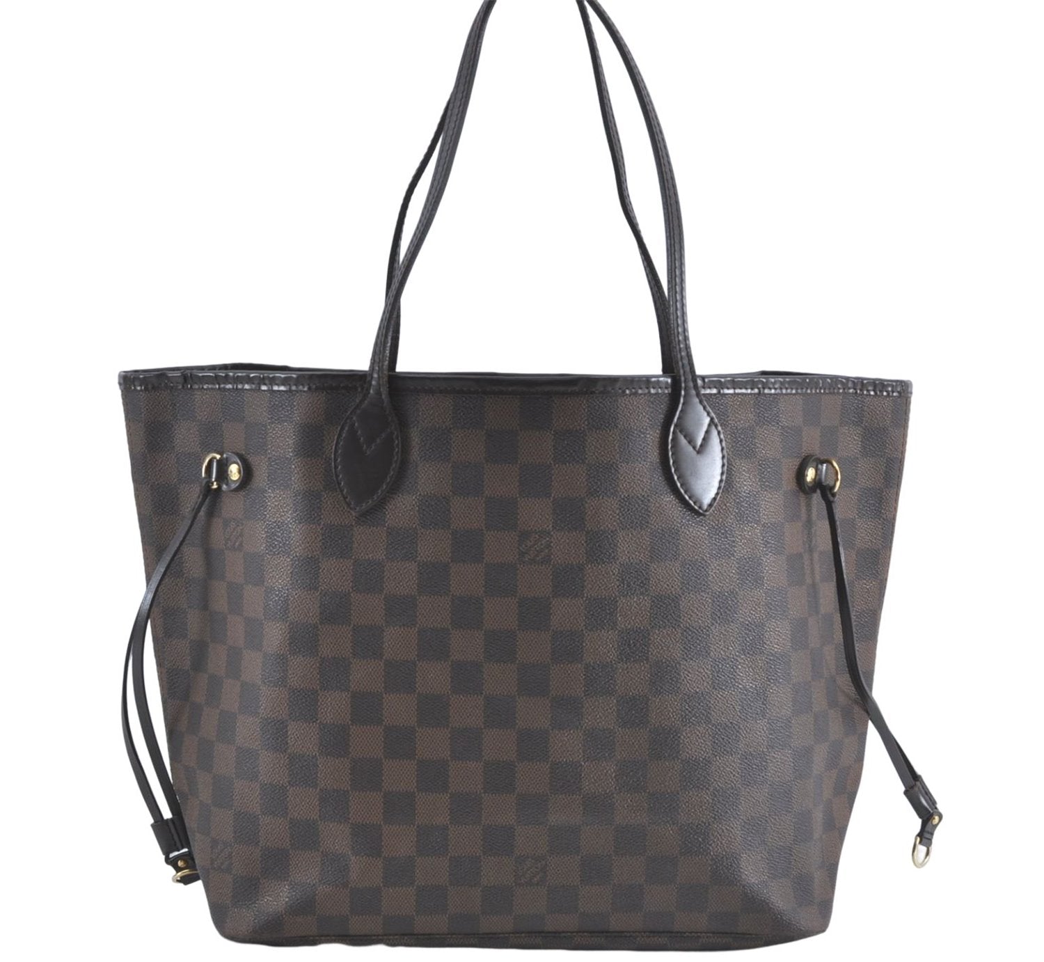Authentic Louis Vuitton Damier Neverfull MM Shoulder Tote Bag N51105 LV J1527