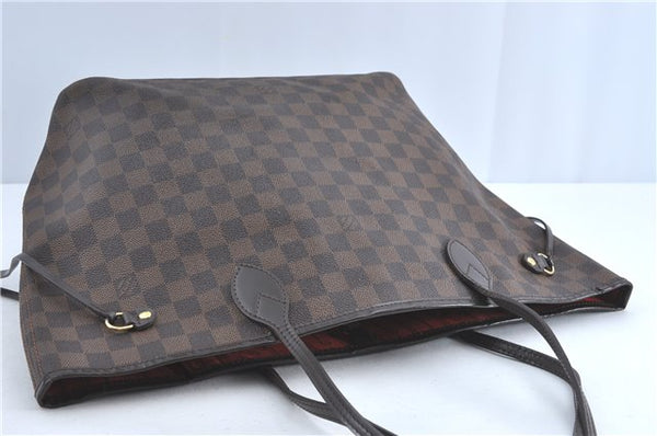 Authentic Louis Vuitton Damier Neverfull MM Shoulder Tote Bag N51105 LV J1527