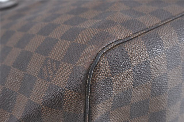 Authentic Louis Vuitton Damier Neverfull MM Shoulder Tote Bag N51105 LV J1527