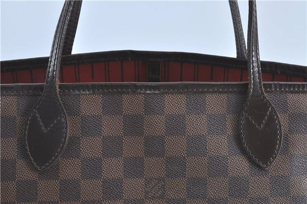 Authentic Louis Vuitton Damier Neverfull MM Shoulder Tote Bag N51105 LV J1527