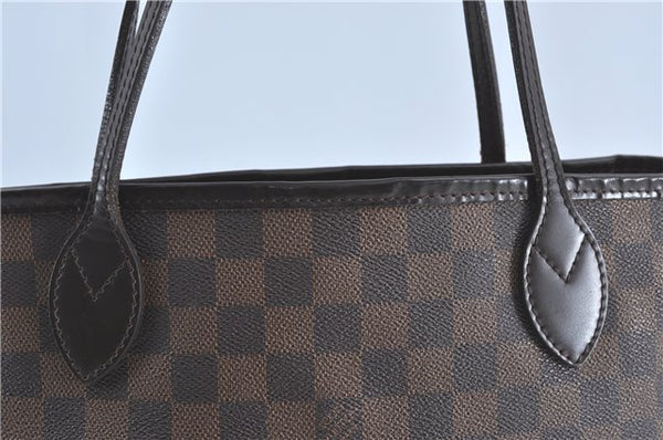 Authentic Louis Vuitton Damier Neverfull MM Shoulder Tote Bag N51105 LV J1527