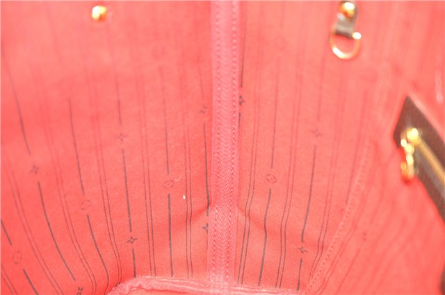 Authentic Louis Vuitton Damier Neverfull MM Shoulder Tote Bag N51105 LV J1527