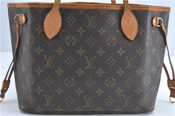 Authentic Louis Vuitton Monogram Neverfull PM Shoulder Tote Bag M40155 LV J1540
