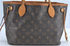 Authentic Louis Vuitton Monogram Neverfull PM Shoulder Tote Bag M40155 LV J1540