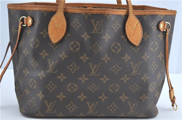 Authentic Louis Vuitton Monogram Neverfull PM Shoulder Tote Bag M40155 LV J1540