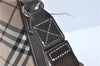 Authentic BURBERRY BLUE LABEL Check Shoulder Cross Bag Nylon Leather Beige J1661