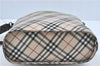 Authentic BURBERRY BLUE LABEL Check Shoulder Cross Bag Nylon Leather Beige J1661