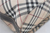 Authentic BURBERRY BLUE LABEL Check Shoulder Cross Bag Nylon Leather Beige J1661