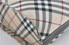 Authentic BURBERRY BLUE LABEL Check Shoulder Cross Bag Nylon Leather Beige J1661