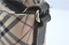 Authentic BURBERRY BLUE LABEL Check Shoulder Cross Bag Nylon Leather Beige J1661