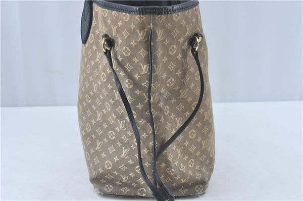 Auth Louis Vuitton Monogram Idylle Neverfull MM Tote Bag Navy M40514 LV J1851