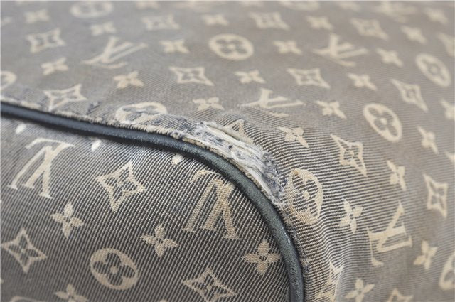 Auth Louis Vuitton Monogram Idylle Neverfull MM Tote Bag Navy M40514 LV J1851