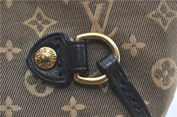 Auth Louis Vuitton Monogram Idylle Neverfull MM Tote Bag Navy M40514 LV J1851