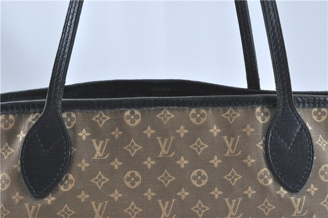 Auth Louis Vuitton Monogram Idylle Neverfull MM Tote Bag Navy M40514 LV J1851