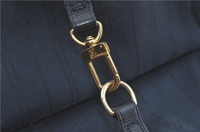 Auth Louis Vuitton Monogram Idylle Neverfull MM Tote Bag Navy M40514 LV J1851