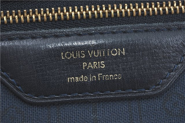 Auth Louis Vuitton Monogram Idylle Neverfull MM Tote Bag Navy M40514 LV J1851