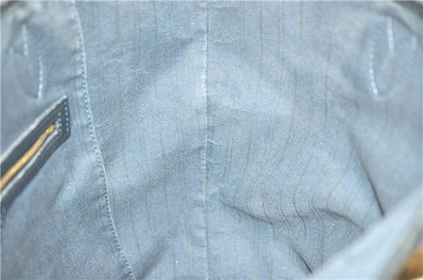 Auth Louis Vuitton Monogram Idylle Neverfull MM Tote Bag Navy M40514 LV J1851