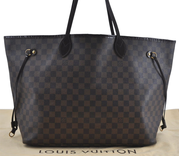 Authentic Louis Vuitton Damier Neverfull GM Shoulder Tote Bag N51106 LV J3592