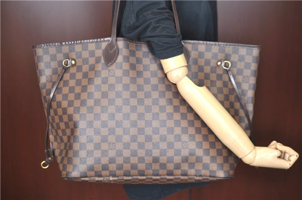 Authentic Louis Vuitton Damier Neverfull GM Shoulder Tote Bag N51106 LV J3592