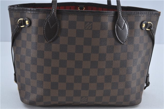 Authentic Louis Vuitton Damier Neverfull PM Shoulder Tote Bag N51109 LV J4296