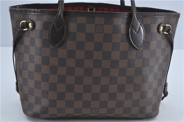 Authentic Louis Vuitton Damier Neverfull PM Shoulder Tote Bag N51109 LV J4296