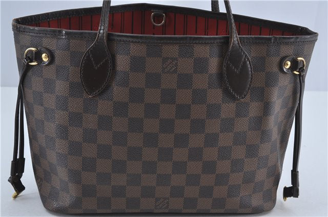 Authentic Louis Vuitton Damier Neverfull PM Shoulder Tote Bag N51109 LV J4296