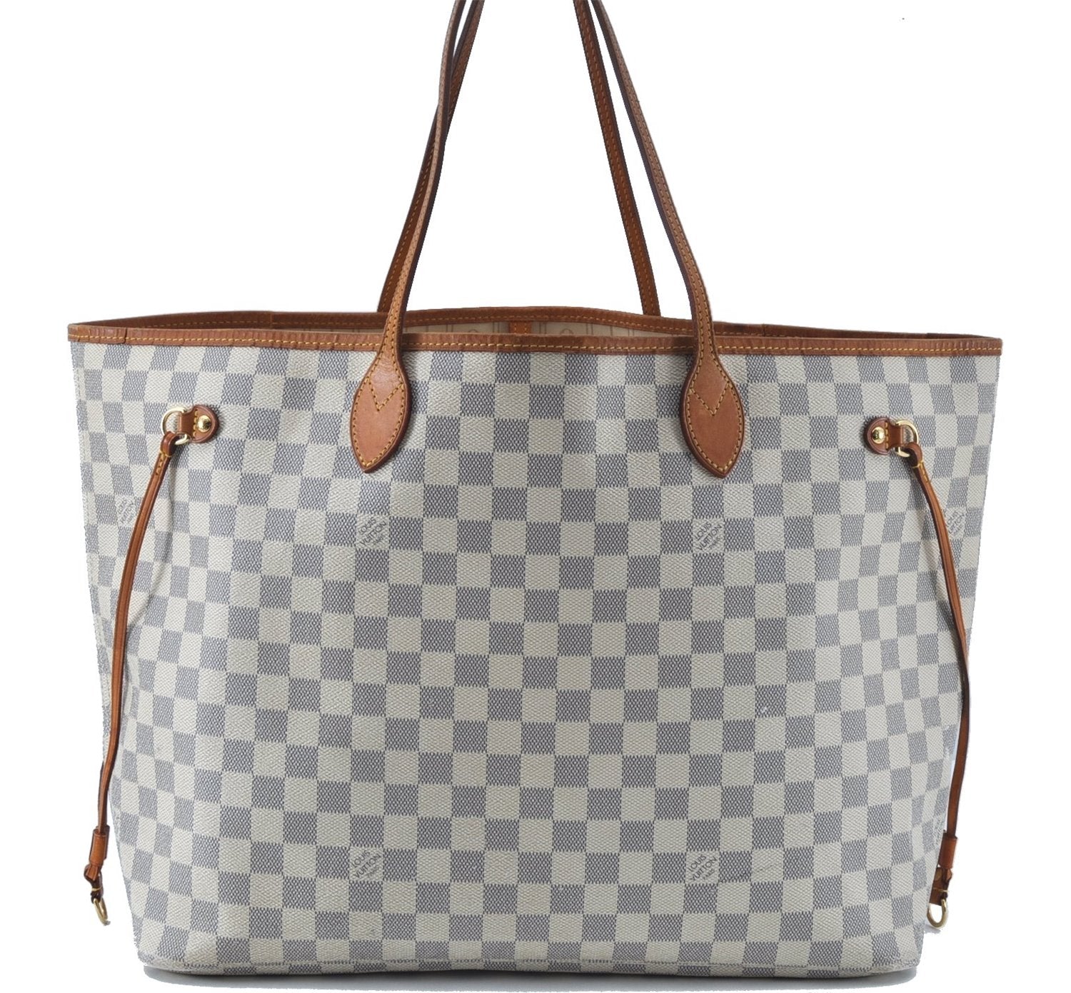 Authentic Louis Vuitton Damier Azur Neverfull GM N51108 Shoulder Tote Bag J7161