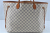 Authentic Louis Vuitton Damier Azur Neverfull GM N51108 Shoulder Tote Bag J7161