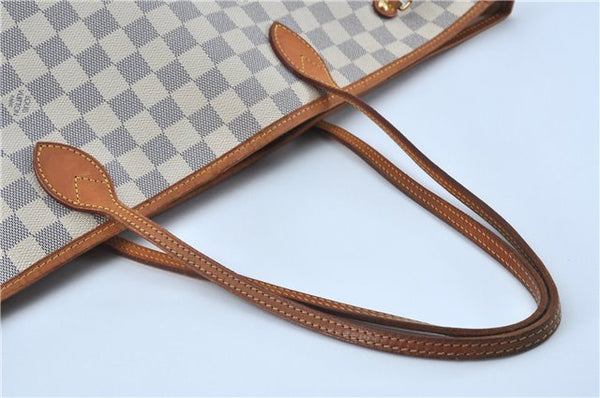Authentic Louis Vuitton Damier Azur Neverfull GM N51108 Shoulder Tote Bag J7161
