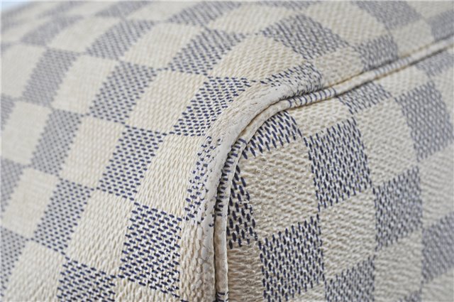Authentic Louis Vuitton Damier Azur Neverfull GM N51108 Shoulder Tote Bag J7161